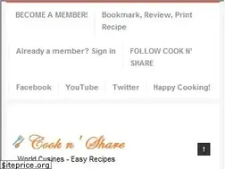 Sites similar to cooknshare.com