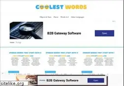 Sites similar to coolestwords.com