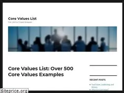 Sites similar to corevalueslist.com