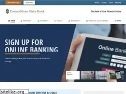 Sites similar to cornerstonestatebank.com