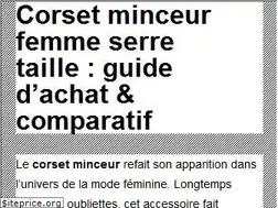 Sites similar to corset-minceur.info