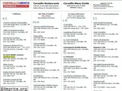 Sites similar to corvallismenus.com