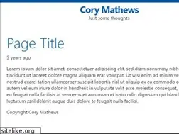 Sites similar to corymathews.com