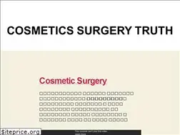 Sites similar to cosmeticsurgerytruth.com