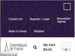 Sites similar to cosmetiquesdefrance.co.za