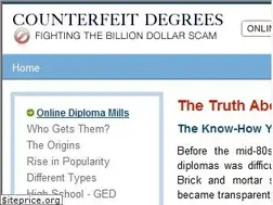 Sites similar to counterfeitdegrees.com