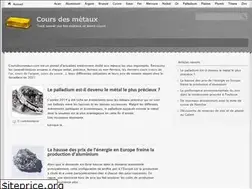 Sites similar to coursdesmetaux.com