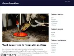 Sites similar to coursdesmetaux.net