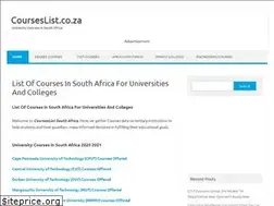 Sites similar to courseslist.co.za