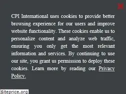 Sites similar to cpiinternational.com