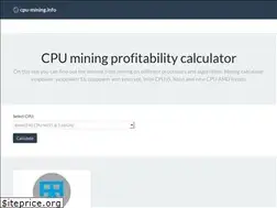Sites similar to cpu-mining.info