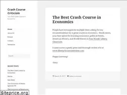 Sites similar to crashcoursecriticism.com