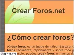 Sites similar to crearforos.net