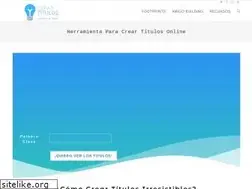 Sites similar to creartitulos.online