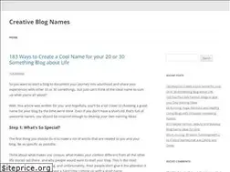 Sites similar to creativeblognames.com