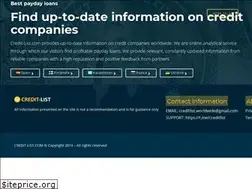 Sites similar to credit-list.com