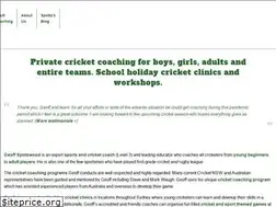 Sites similar to cricketcoachingclinics.com.au