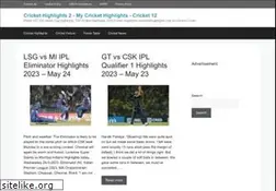 Sites similar to crickethighlights2.com