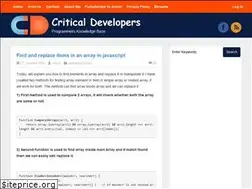 Sites similar to criticaldevelopers.com