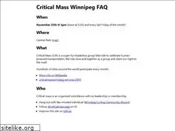 Sites similar to criticalmasswinnipeg.net