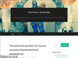 Sites similar to criticalmissives.com