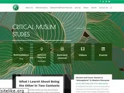 Sites similar to criticalmuslimstudies.co.uk