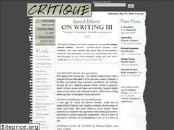 Sites similar to critique-magazine.com