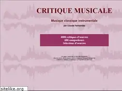 Sites similar to critique-musicale.com
