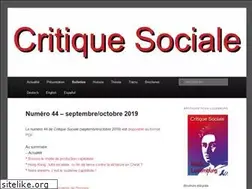 Sites similar to critique-sociale.info