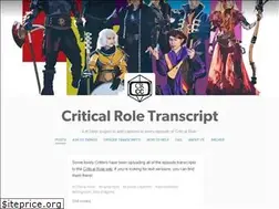 Sites similar to crtranscript.tumblr.com