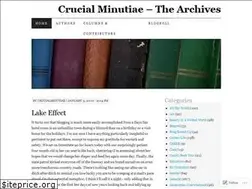 Sites similar to crucialminutiae.wordpress.com