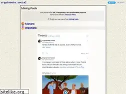 Sites similar to cryptonote.social