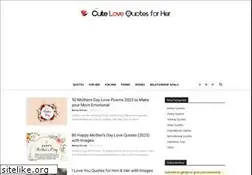 Sites similar to cutelovequotesforher.org
