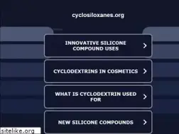 Sites similar to cyclosiloxanes.org