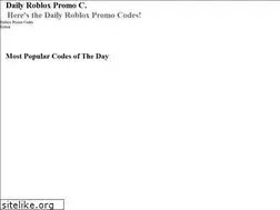 Sites similar to dailyrobloxpromocodes.blogspot.com