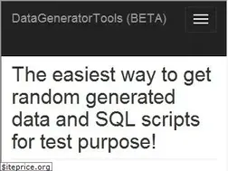 Sites similar to datageneratortools.com