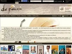 Sites similar to de-plume-en-plume.fr