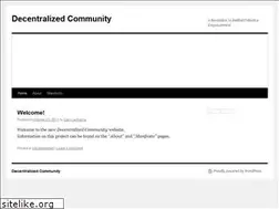 Sites similar to decentralizedcommunity.org