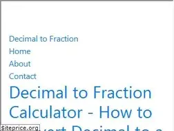 Sites similar to decimal-to-fraction.com
