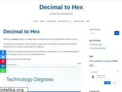 Sites similar to decimaltohex.com