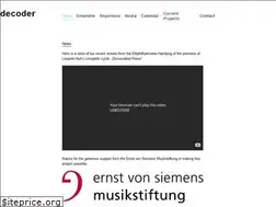 Sites similar to decoder-ensemble.de