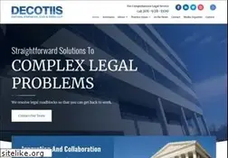 Sites similar to decotiislaw.com