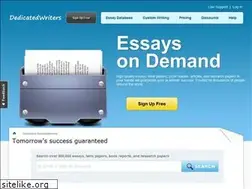 Sites similar to dedicatedwriters.com