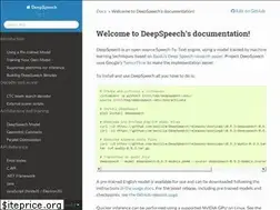 Sites similar to deepspeech.readthedocs.io