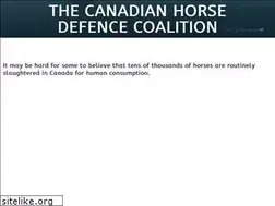 Sites similar to defendhorsescanada.org