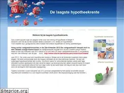 Sites similar to delaagstehypotheekrente.be