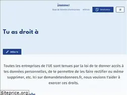Sites similar to demandetesdonnees.fr