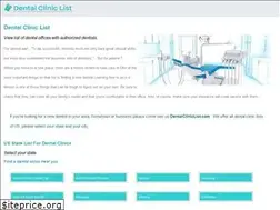Sites similar to dentalcliniclist.com