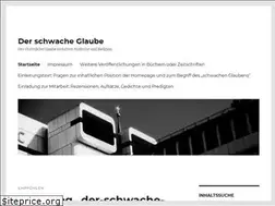 Sites similar to der-schwache-glaube.de