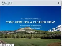 Sites similar to deschutescountytitle.com
